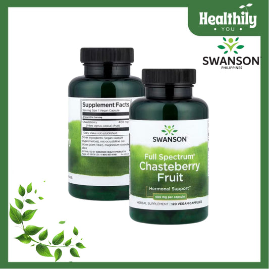 HealthilyYou | Swanson, Full Spectrum® Chasteberry Fruit 400 mg, 120 Vegan Capsules Hormonal Support