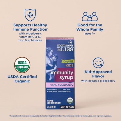 LittleSunshine | Mommy's Bliss, Kids & Baby Immunity With Elderberry Vitamins C & D Zinc & Echinacea