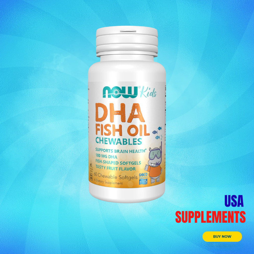 USA Supplements | NOW Foods, Kid's DHA Fish Oil Chewables ( Brain & Cognitive Support )