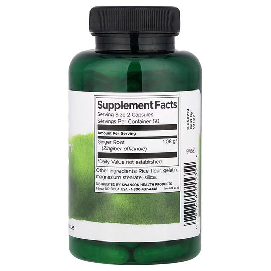 USA Supplements | Swanson, Full Spectrum® Ginger Root ( Digestive Health )