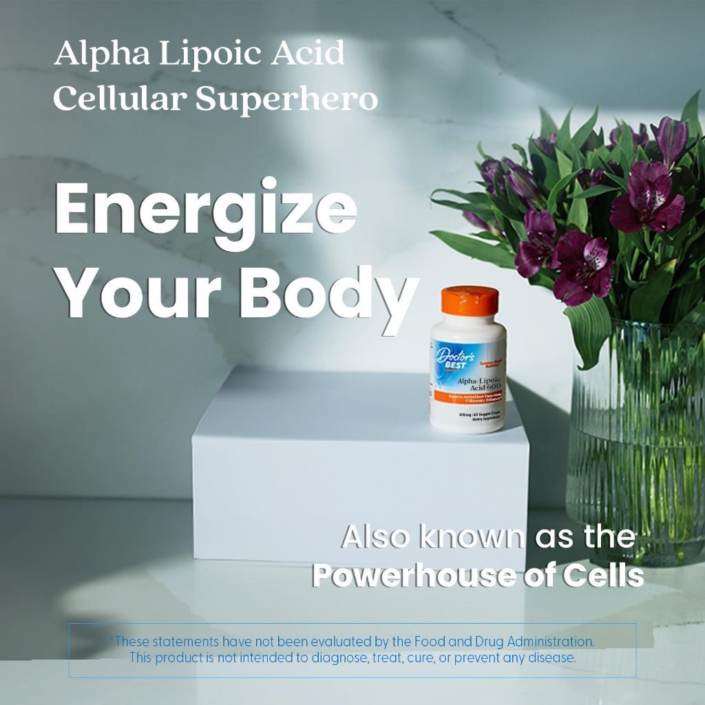 USA Supplements | Doctor's Best, Alpha-Lipoic Acid 600, 600 mg ( Antioxidant Support )