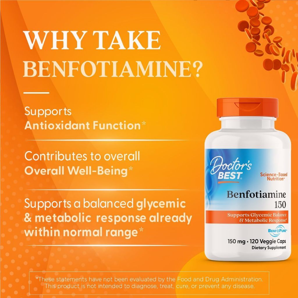 USA Supplements | Doctor's Best, Benfotiamine ( Nerve Health Support )