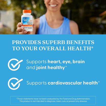 USA Supplements | Doctor's Best, Purified & Clear Omega 3 Fish Oil ( Heart & Brain Support )