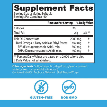 USA Supplements | Doctor's Best, Purified & Clear Omega 3 Fish Oil ( Heart & Brain Support )