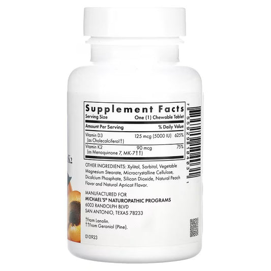 USA Supplements | Michael's Health, D3 with Vitamin K2, Apricot ( Bone Health & Immune Support )