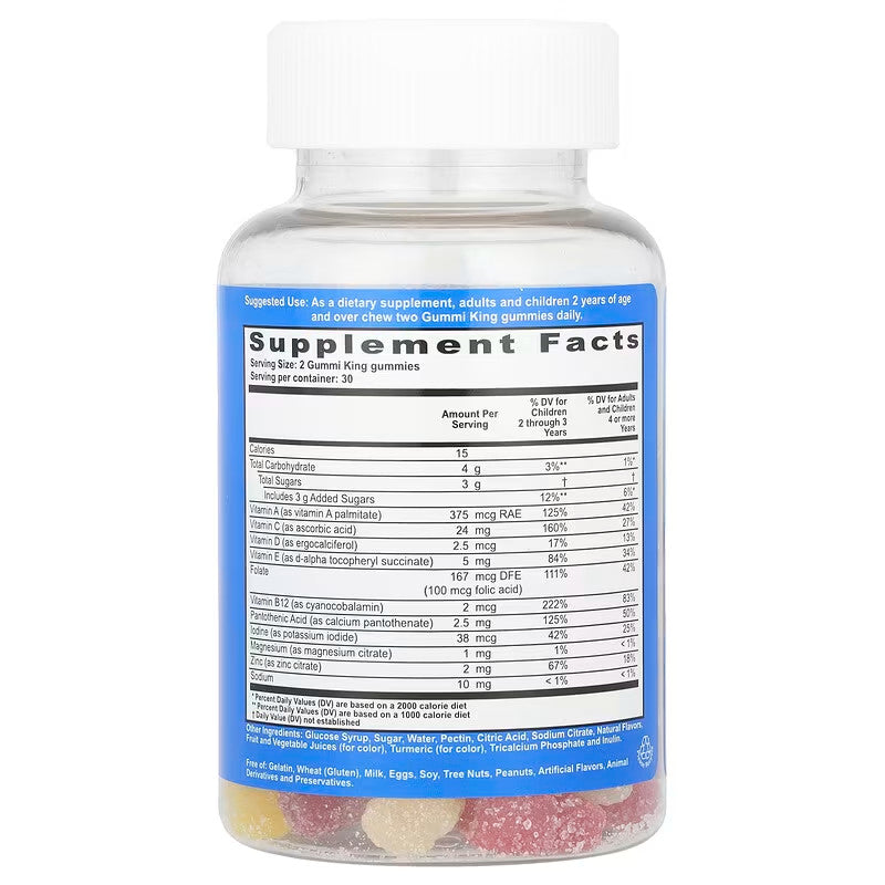USA Supplements | GummiKing, Multi Vitamin + Mineral Gummies for Kids ( Supports Immune System )