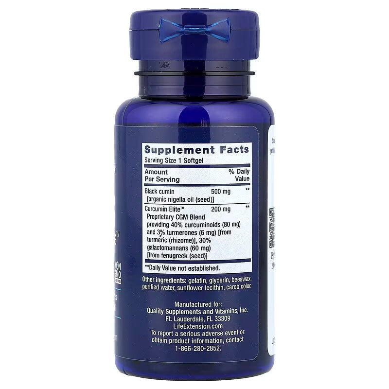 USA Supplements | Life Extension, Black Cumin Seed Oil and Curcumin Elite ( Immune System Function )