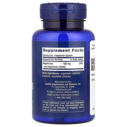 USA Supplements | Life Extension, Magnesium (Citrate) 100 mg ( Muscle Relaxation & Comfort )