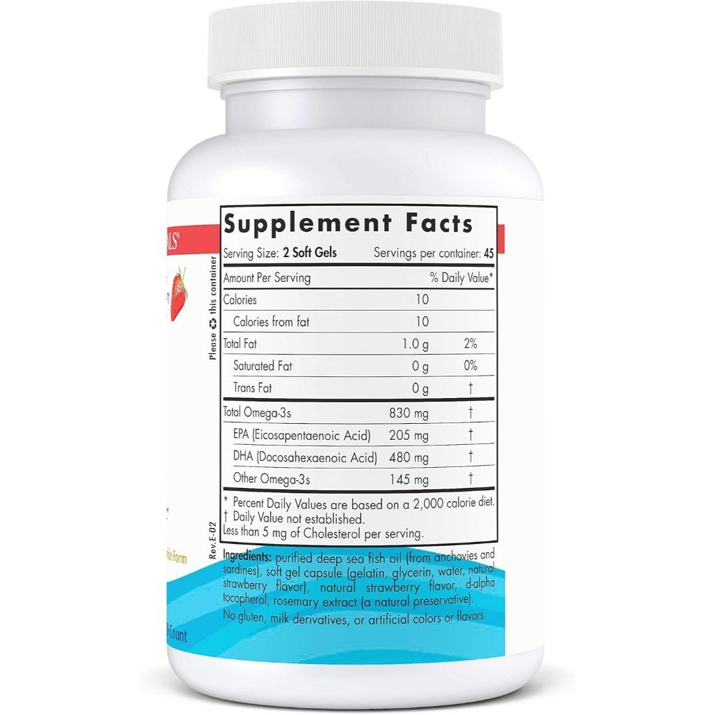 USA Supplements | Nordic Naturals, DHA, Strawberry, 90 Soft Gels ( Brain Health Support )
