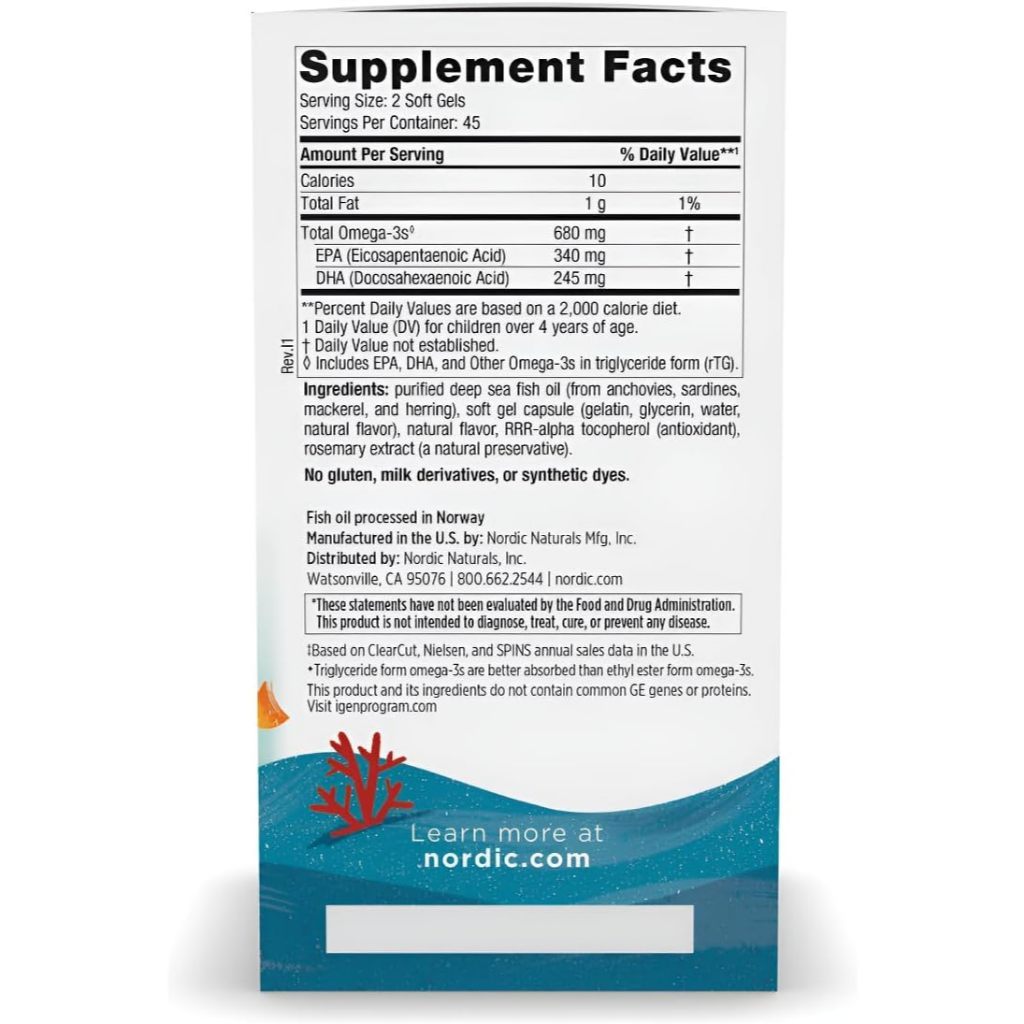 USA Supplements | Nordic Naturals, Ultimate Omega® Junior ( Supports Brain Development )