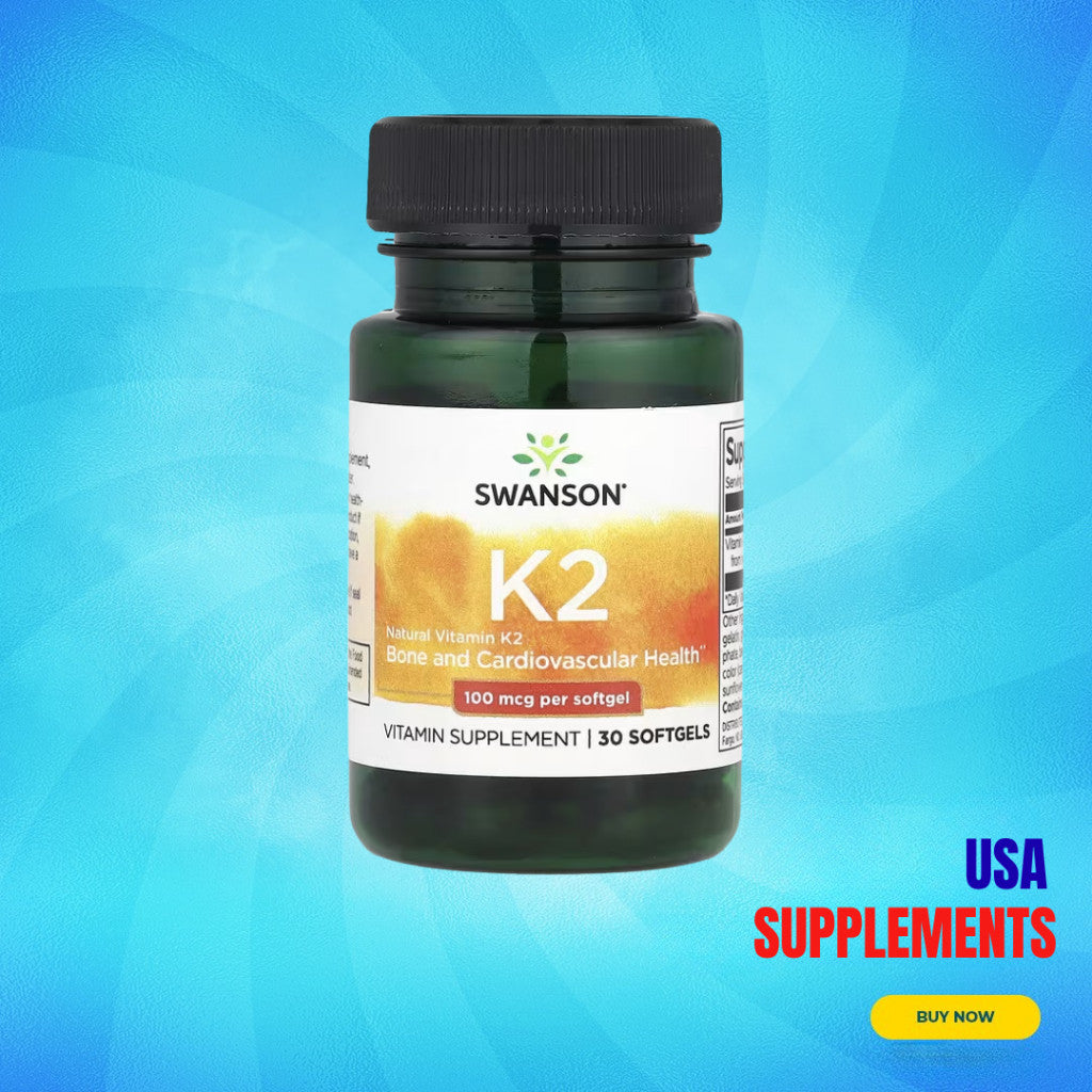 USA Supplements | Swanson, Natural Vitamin K2 ( Bone Support & Cardiovascular Health )