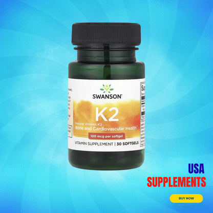 USA Supplements | Swanson, Natural Vitamin K2 ( Bone Support & Cardiovascular Health )