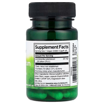 USA Supplements | Swanson, L. Plantarum Probiotic ( Digestive Support )
