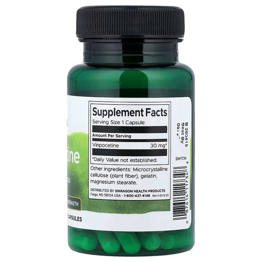 USA Supplements | Swanson, Vinpocetine, 30 mg, 60 Capsules ( Cognitive Support )
