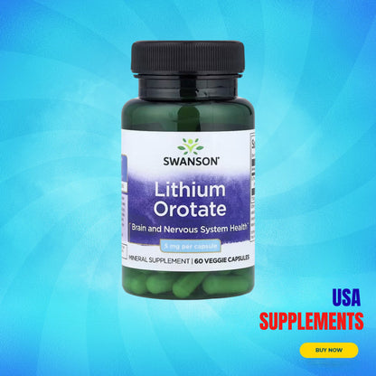 USA Supplements | Swanson, Lithium Orotate ( Brain and Nervous System Health )