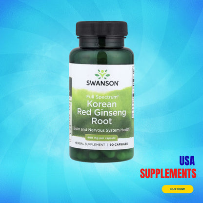 USA Supplements | Swanson, Full Spectrum® Korean Red Ginseng Root ( Brain & Nervous System Health )