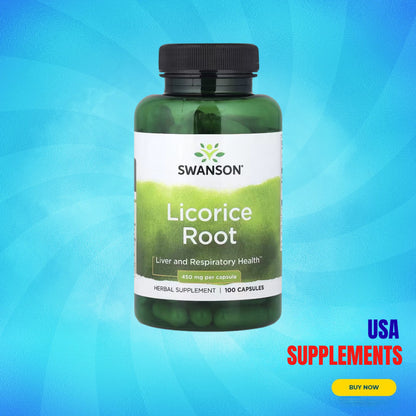 USA Supplements | Swanson, Licorice Root ( Liver and Respiratory Health )