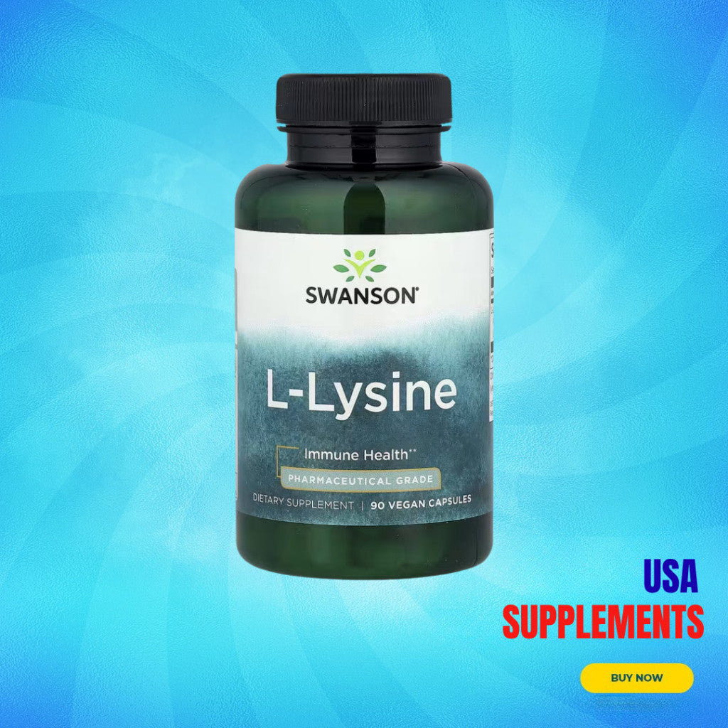 USA Supplements | Swanson, L-Lysine, 90 Vegan Capsules ( Immune Health )
