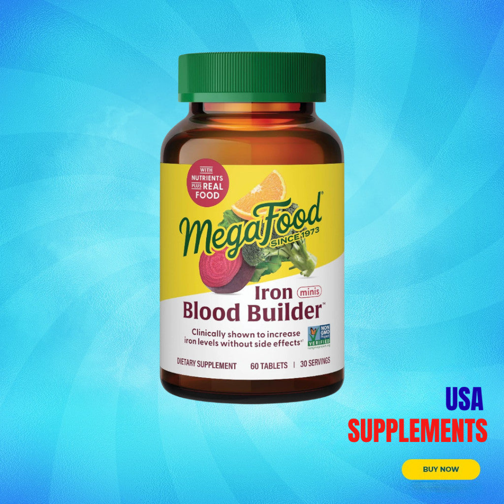 USA Supplements | MegaFood, Blood Builder Minis, Iron, 60 Tablets ( Supports Healthy Blood )