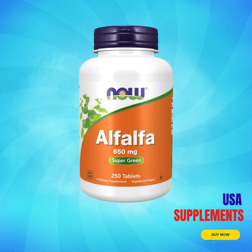 USA Supplements | NOW Foods, Alfalfa ( Supports General Health & Vitality )