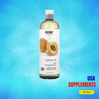 USA Supplements | NOW Foods, Solutions, Apricot Oil, 16 fl oz ( Moisturizes Dry Skin )