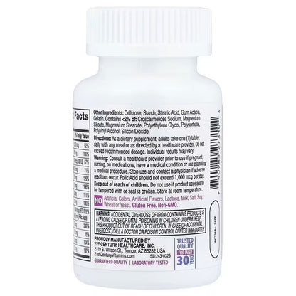 USA Supplements | 21st Century, PreNatal with Folic Acid ( Supports Healthy Fetal Growth )