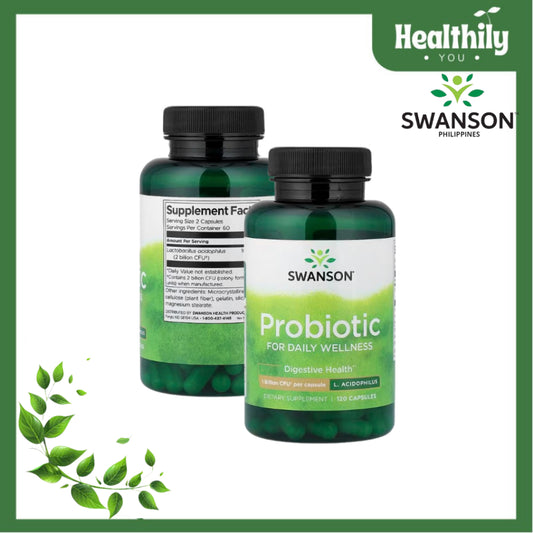 HealthilyYou | Swanson, Probiotic, 120 Capsules (1 Billion CFU per Capsule) Immune, Digestive Health