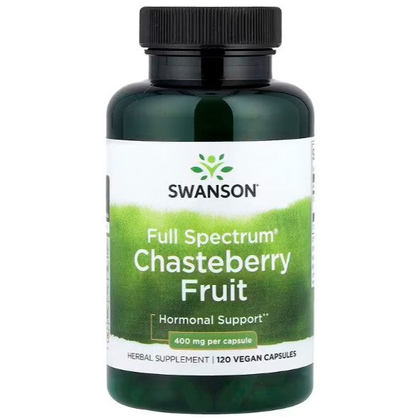 HealthilyYou | Swanson, Full Spectrum® Chasteberry Fruit 400 mg, 120 Vegan Capsules Hormonal Support