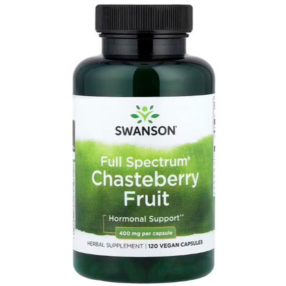 HealthilyYou | Swanson, Full Spectrum® Chasteberry Fruit 400 mg, 120 Vegan Capsules Hormonal Support