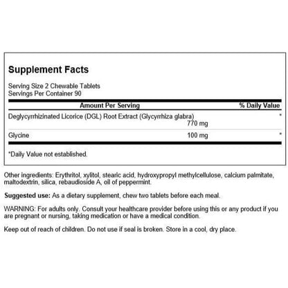 HealthilyYou | Swanson, DGL, 180 Chewable Tablets Deglycyrrhizinated Licorice Root Extract
