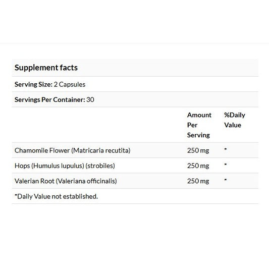 HealthilyYou | Swanson, Full Spectrum® Valerian, Chamomile & Hops 60Caps Promotes Healthy Relaxation