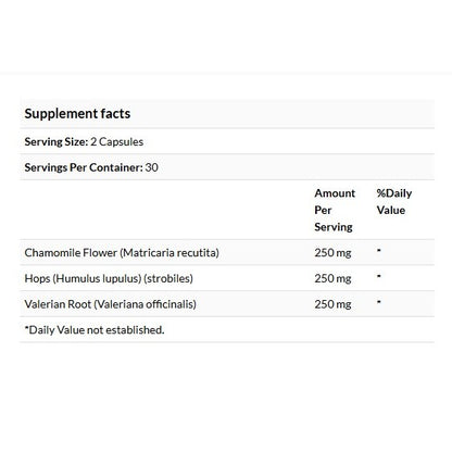 HealthilyYou | Swanson, Full Spectrum® Valerian, Chamomile & Hops 60Caps Promotes Healthy Relaxation