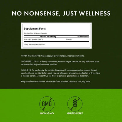 HealthilyYou | Swanson, NAC, 600 mg, Veggie Capsules Potent Antioxidant that Supports Liver Health