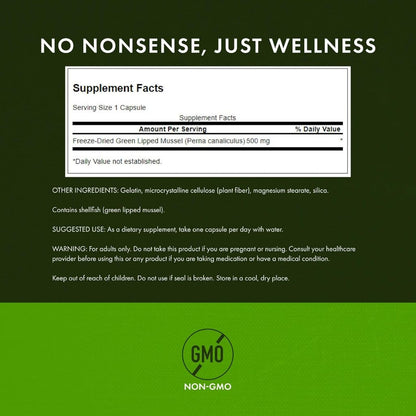 HealthilyYou | Swanson, Green Lipped Mussel, 500 mg, 60 Capsules Supports Joint Comfort and Mobility