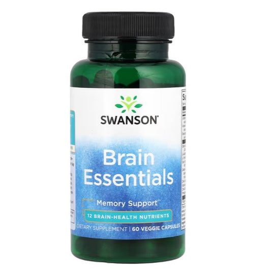 HealthilyYou | Swanson, Brain Essentials, 60 Veggie Capsules Memory Support 12 Brain-Health