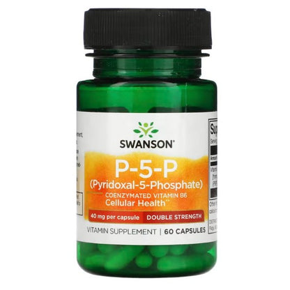 HealthilyYou | Swanson, P-5-P, 20 mg, 40 mg, 60 Capsules Pyridoxal-5-Phosphate Coenzymated VitaminB6