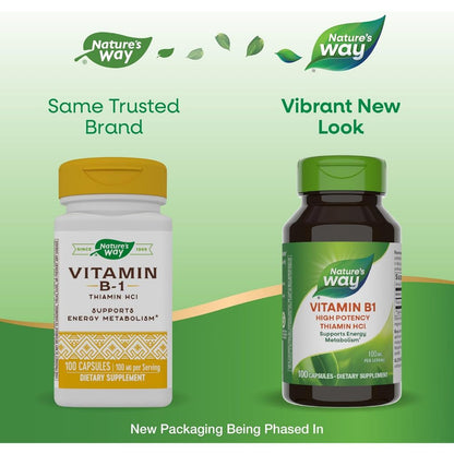 Nature's Way, Vitamin B1 ( Supports Energy Metabolism & Suitable for Various Diets )