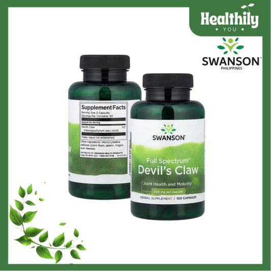 HealthilyYou | Swanson, Full Spectrum® Devil's Claw, 500 mg, 100 Capsules, Joint Health and Mobility