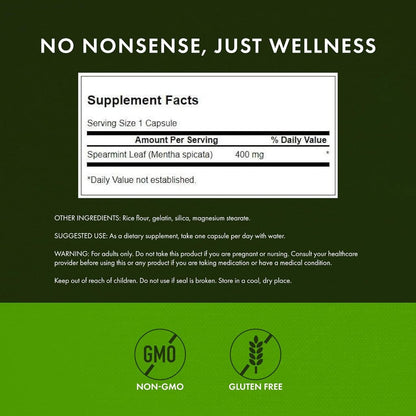 HealthilyYou | Swanson, Full Spectrum® Spearmint Leaf, 400 mg, 60 Capsules  Digestive Support