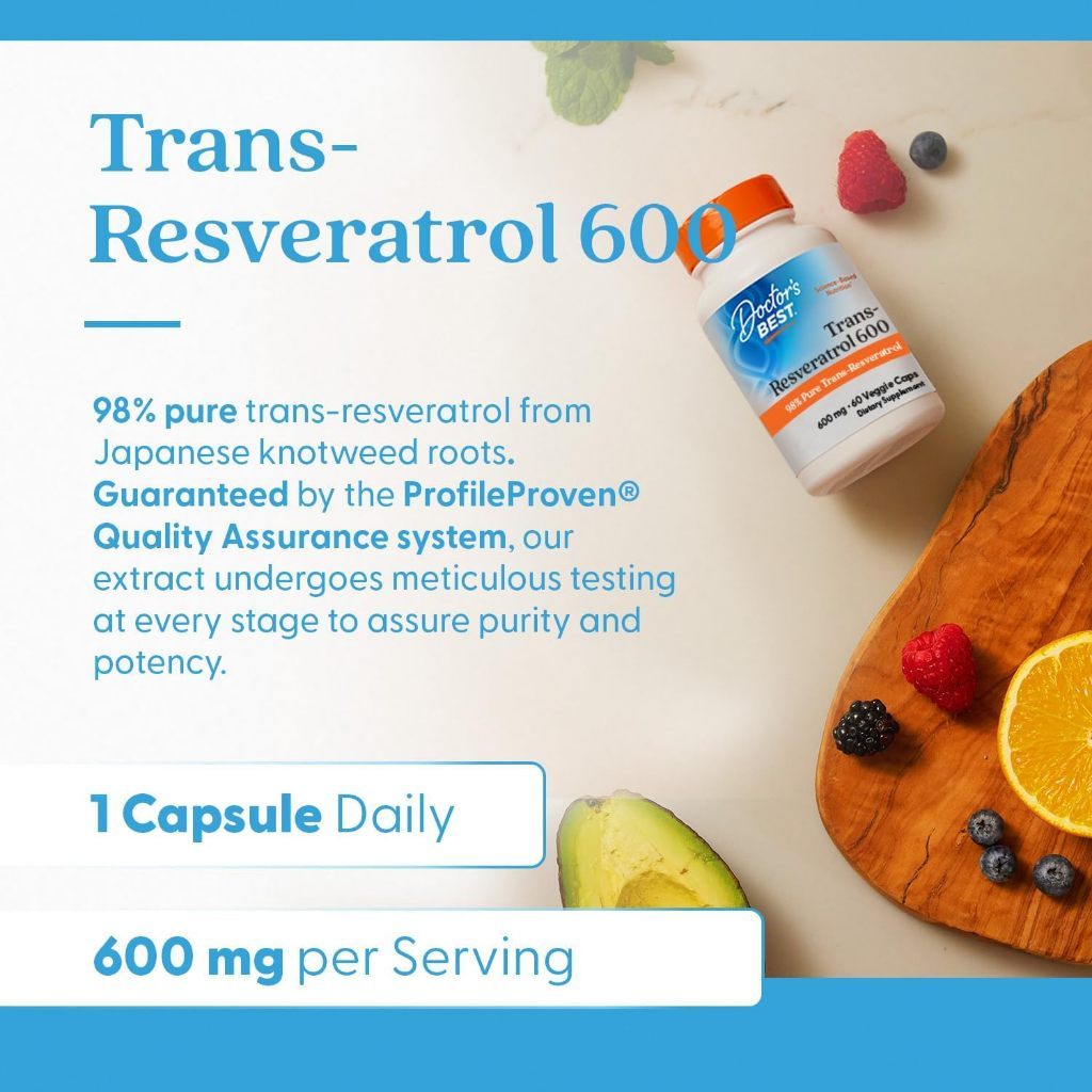 USA Supplements | Doctor's Best, Trans-Resveratrol ( Heart & Circulatory Support )