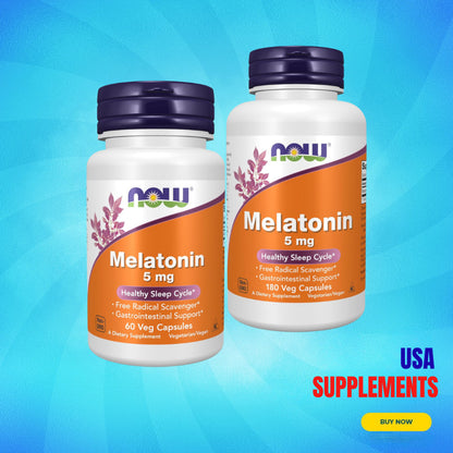 USA Supplements | NOW Foods, Melatonin, 5 mg ( Supports Sleep Cycle Regulation )