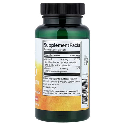 USA Supplements | Swanson, E-400 With Selenium ( Antioxidant Protection )