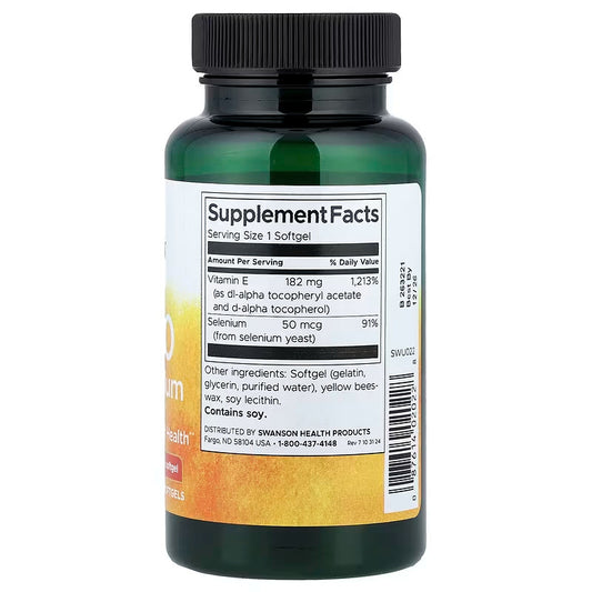 USA Supplements | Swanson, E-400 With Selenium ( Antioxidant Protection )