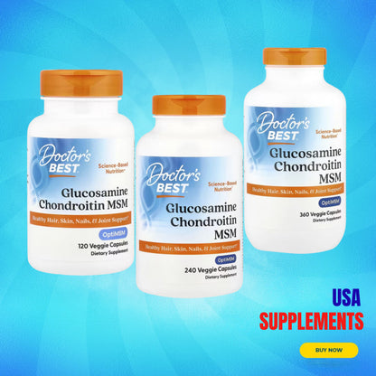 USA Supplements | Doctor's Best, Glucosamine Chondroitin MSM ( Joint Comfort & Mobility )
