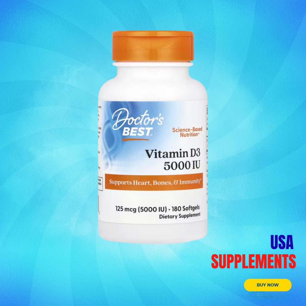 USA Supplements | Doctor's Best, Vitamin D3, 5,000 IU ( Bone Health Support )