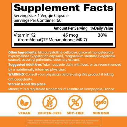 USA Supplements | Doctor's Best, Natural Vitamin K2 MK-7 ( Bone Health Support )
