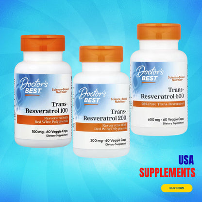 USA Supplements | Doctor's Best, Trans-Resveratrol ( Heart & Circulatory Support )