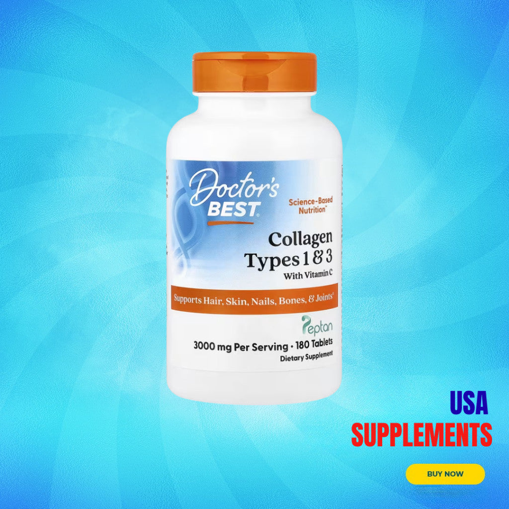 USA Supplements | Doctor's Best, Collagen Types 1 & 3 with Vitamin C ( Skin Health & Appearance )