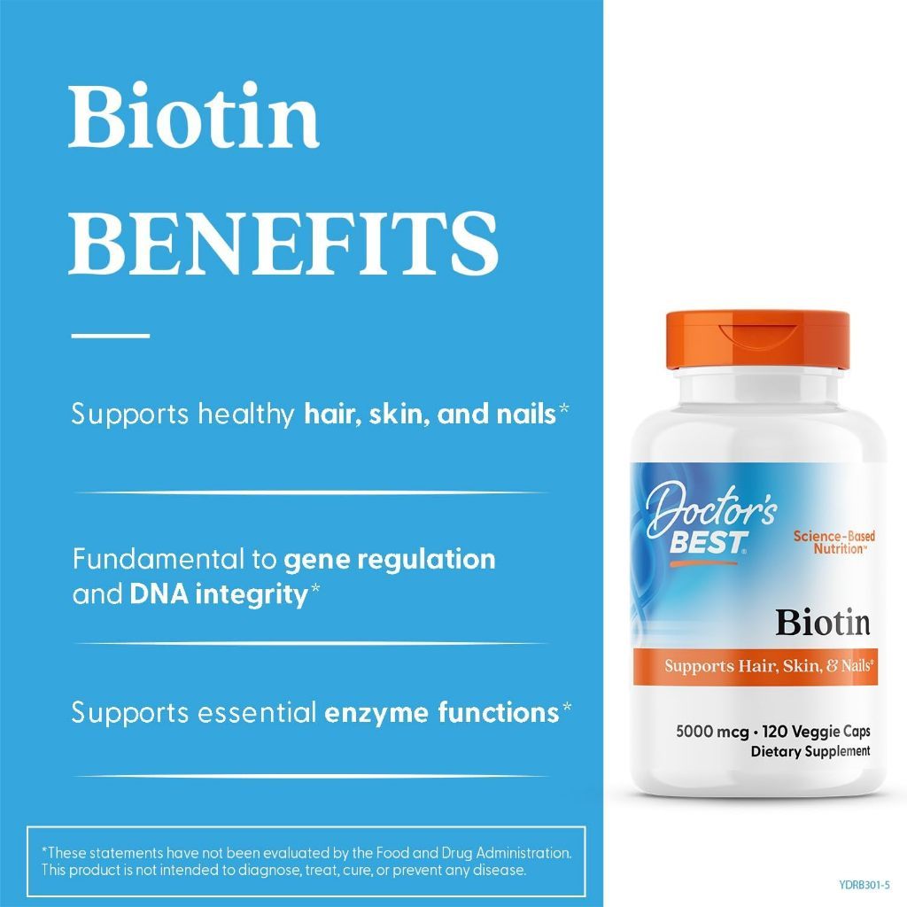 USA Supplements | Doctor's Best, Biotin ( Supports Hair Growth & Improves Skin Health )