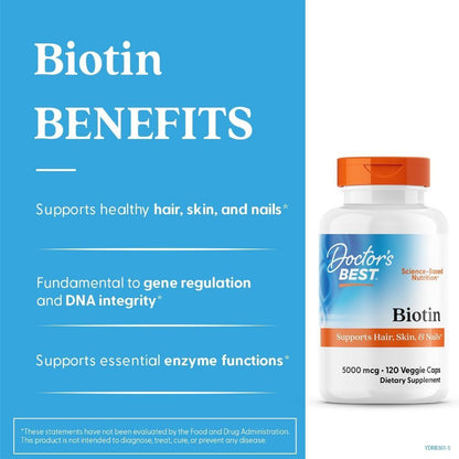 USA Supplements | Doctor's Best, Biotin ( Supports Hair Growth & Improves Skin Health )